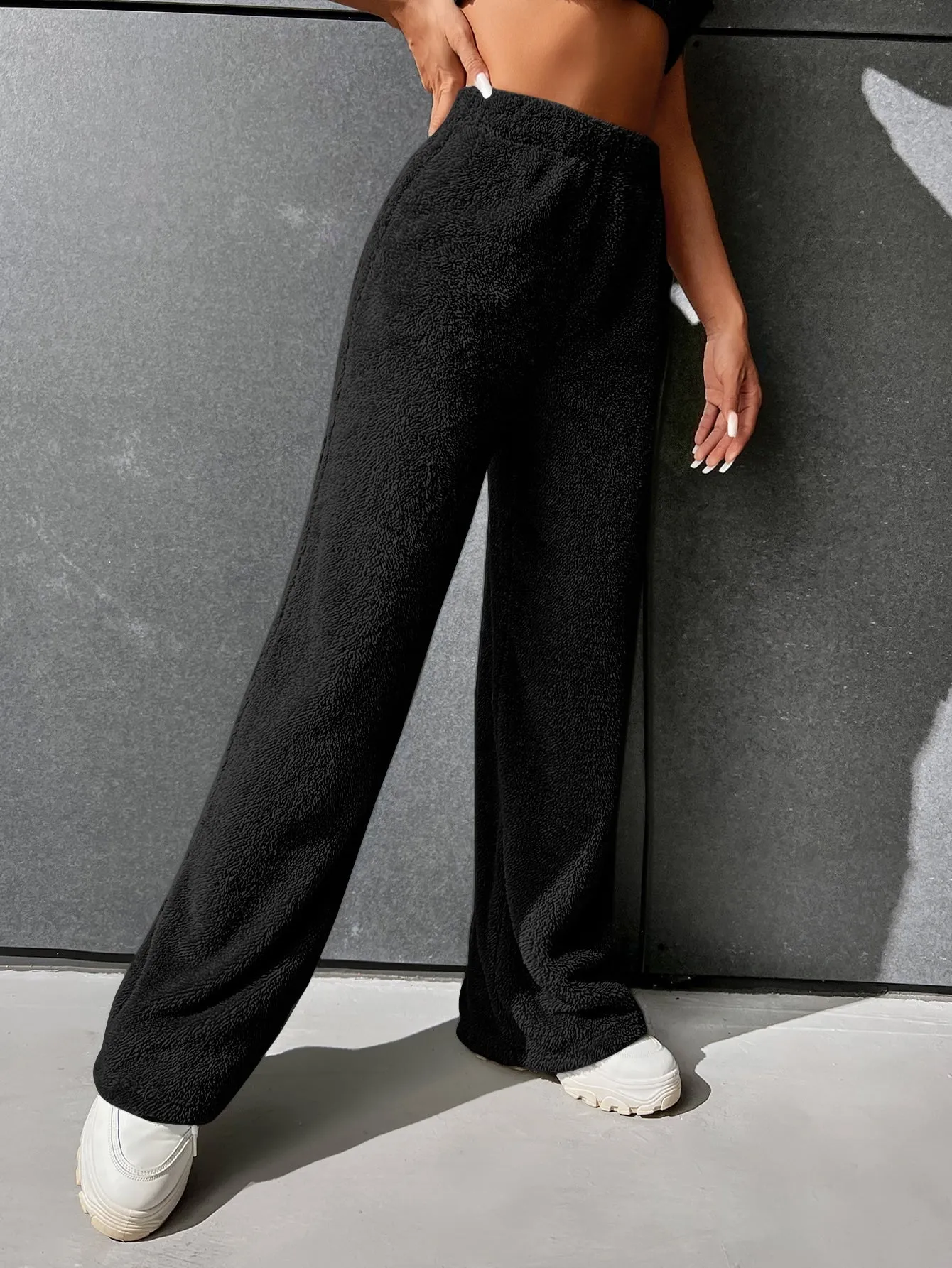 High Waist Flannel Straight Leg Pants FW22-FD