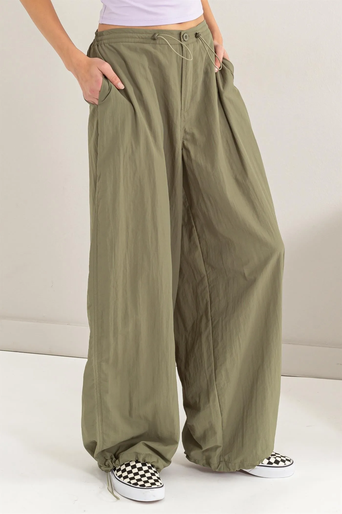 High Waist Parachute Pants