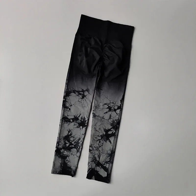 High Waist Tie Dyed Yoga Pants
