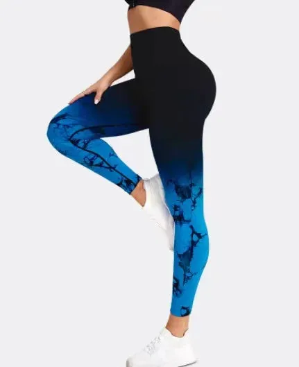 High Waist Tie Dyed Yoga Pants