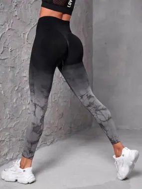 High Waist Tie Dyed Yoga Pants