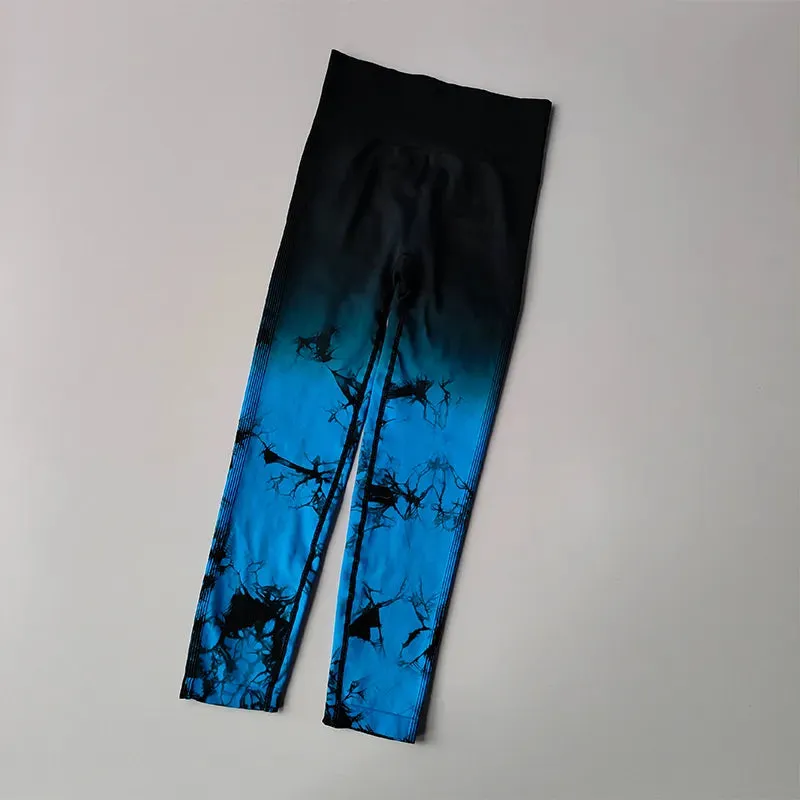 High Waist Tie Dyed Yoga Pants