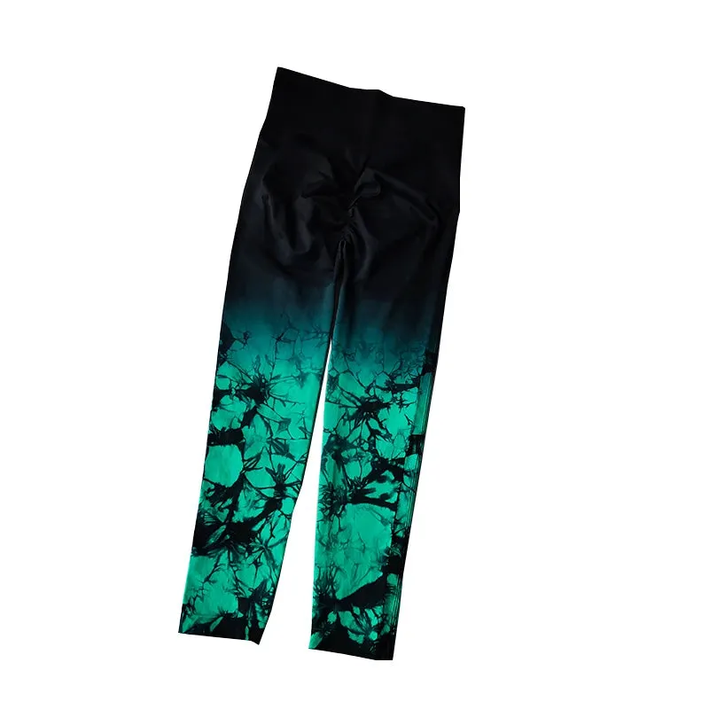 High Waist Tie Dyed Yoga Pants