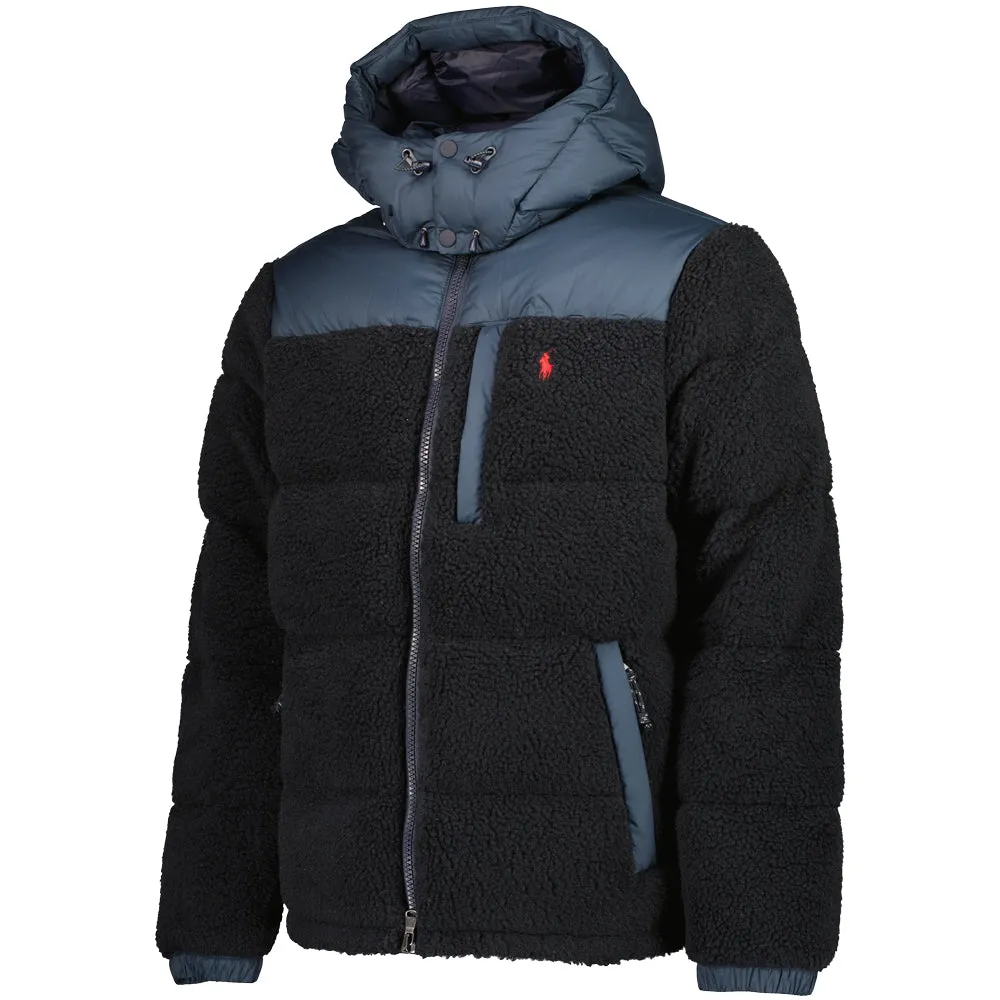 Hooded Fleece Down Jacket