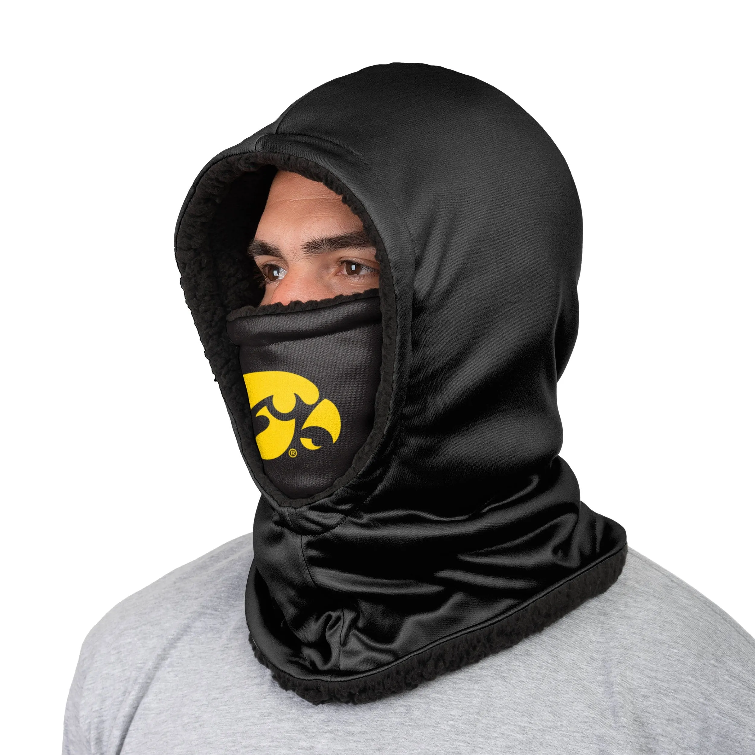 Iowa Hawkeyes NCAA Black Hooded Gaiter