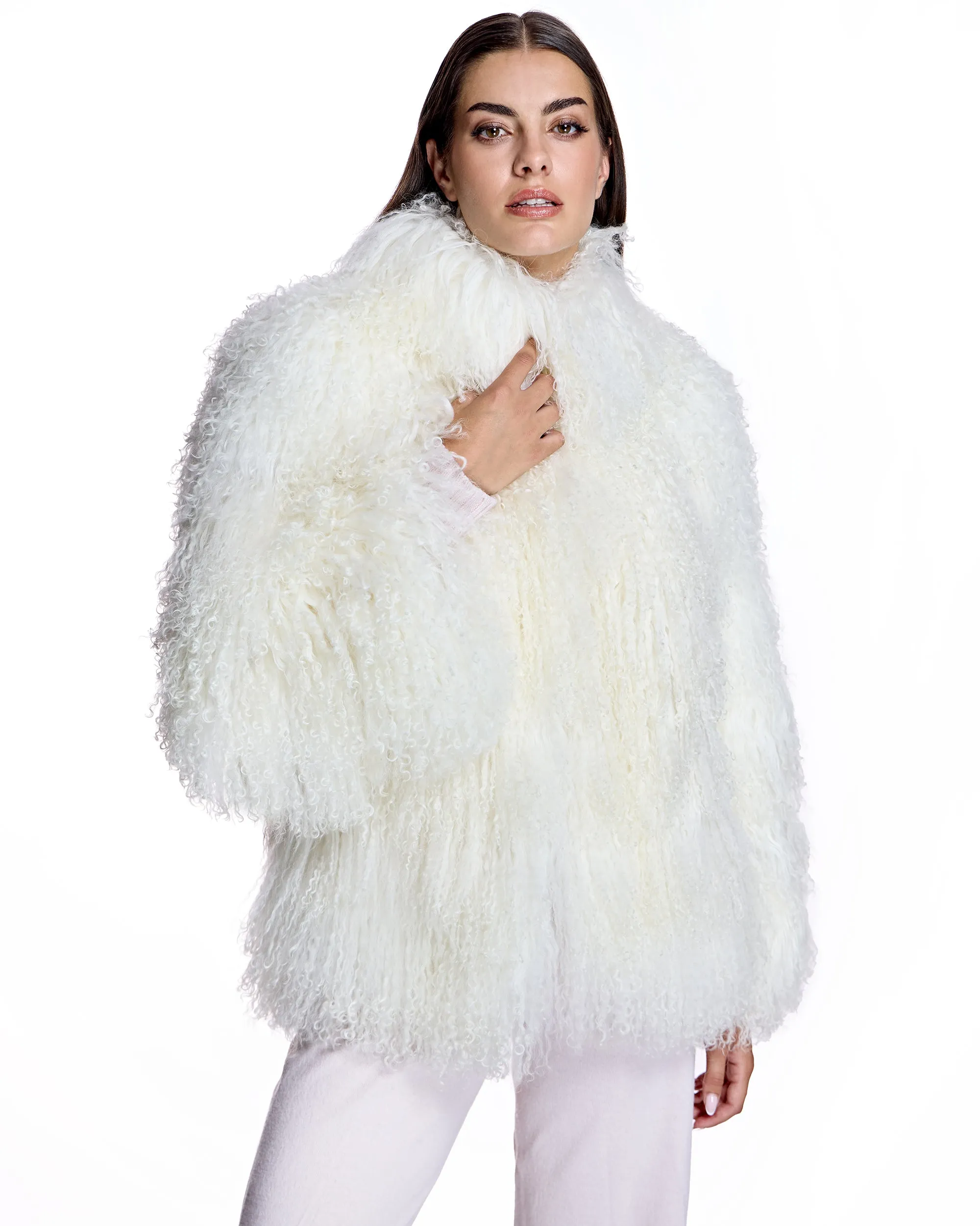 Julia & Stella by Maximilian Tibetan Lamb Jacket
