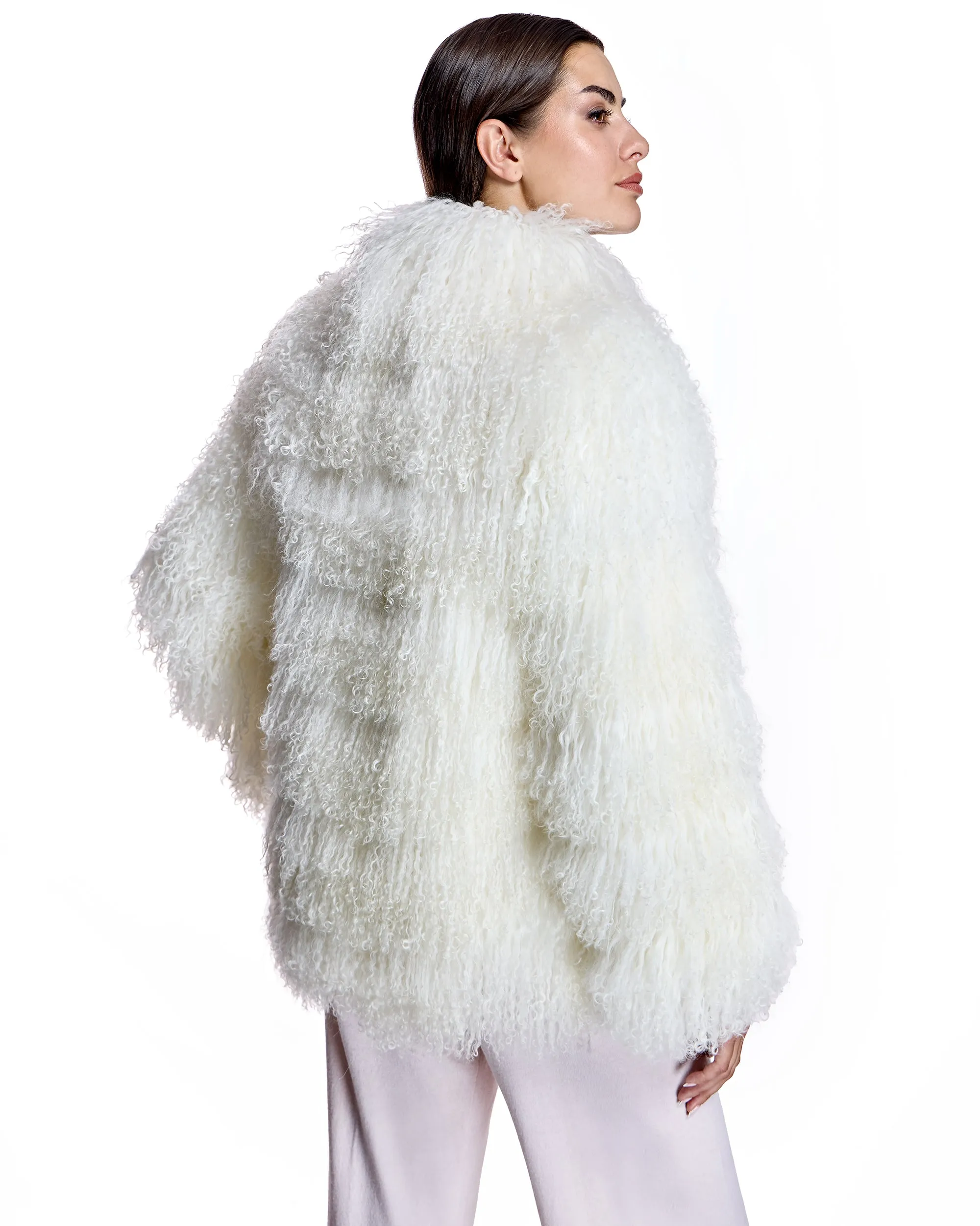 Julia & Stella by Maximilian Tibetan Lamb Jacket