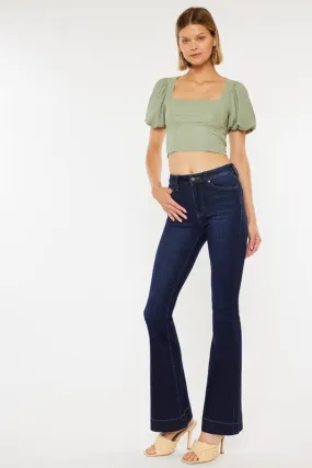 KanCan High Rise Dark Wash Flare