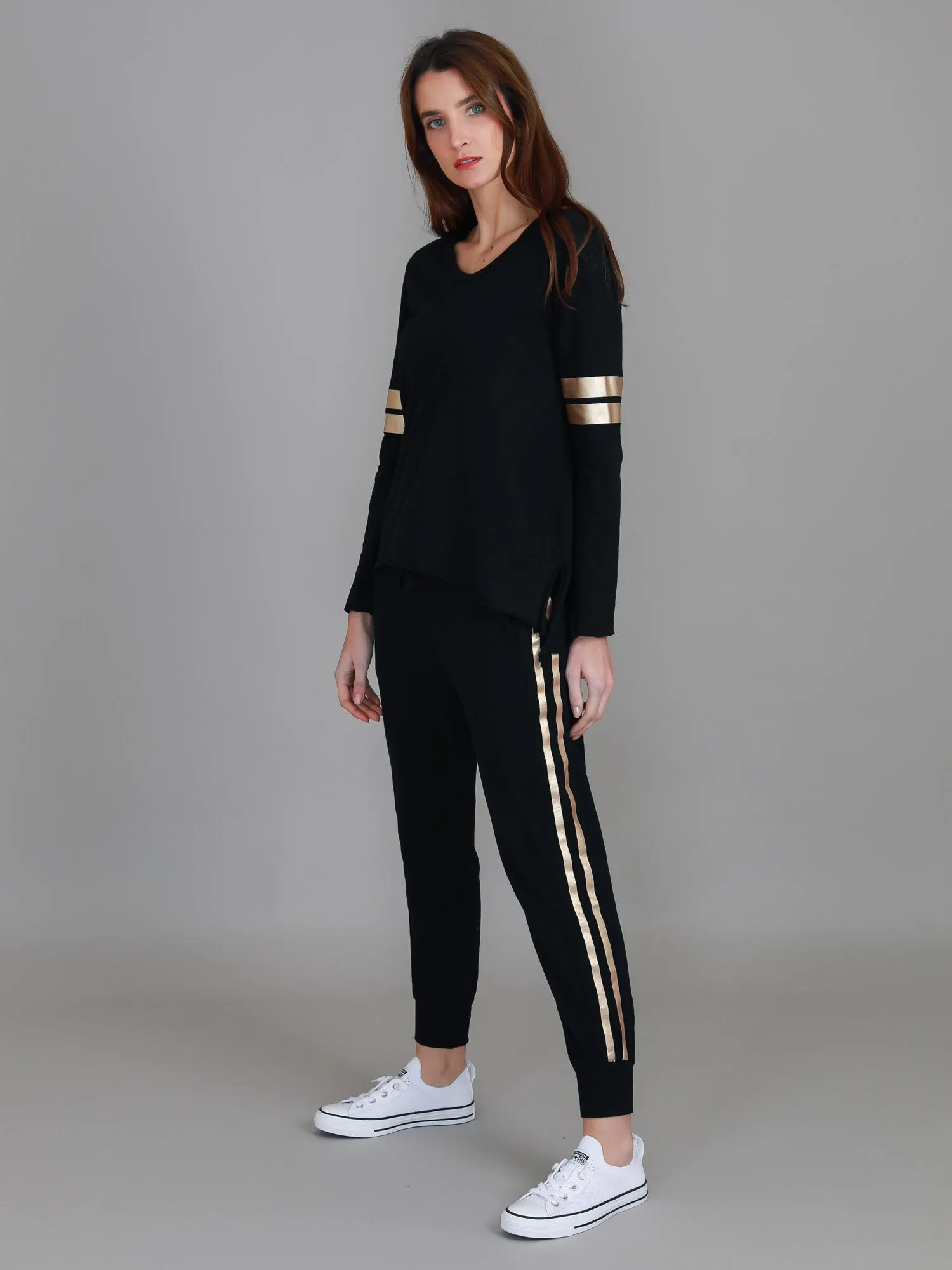 Kiara Twin Gold Stripe T Shirt