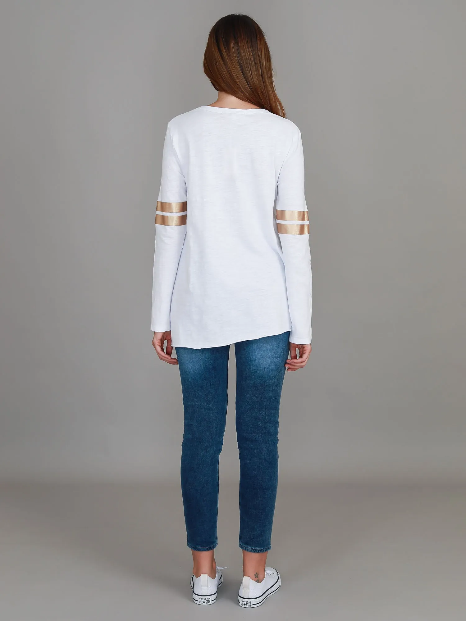 Kiara Twin Gold Stripe T Shirt