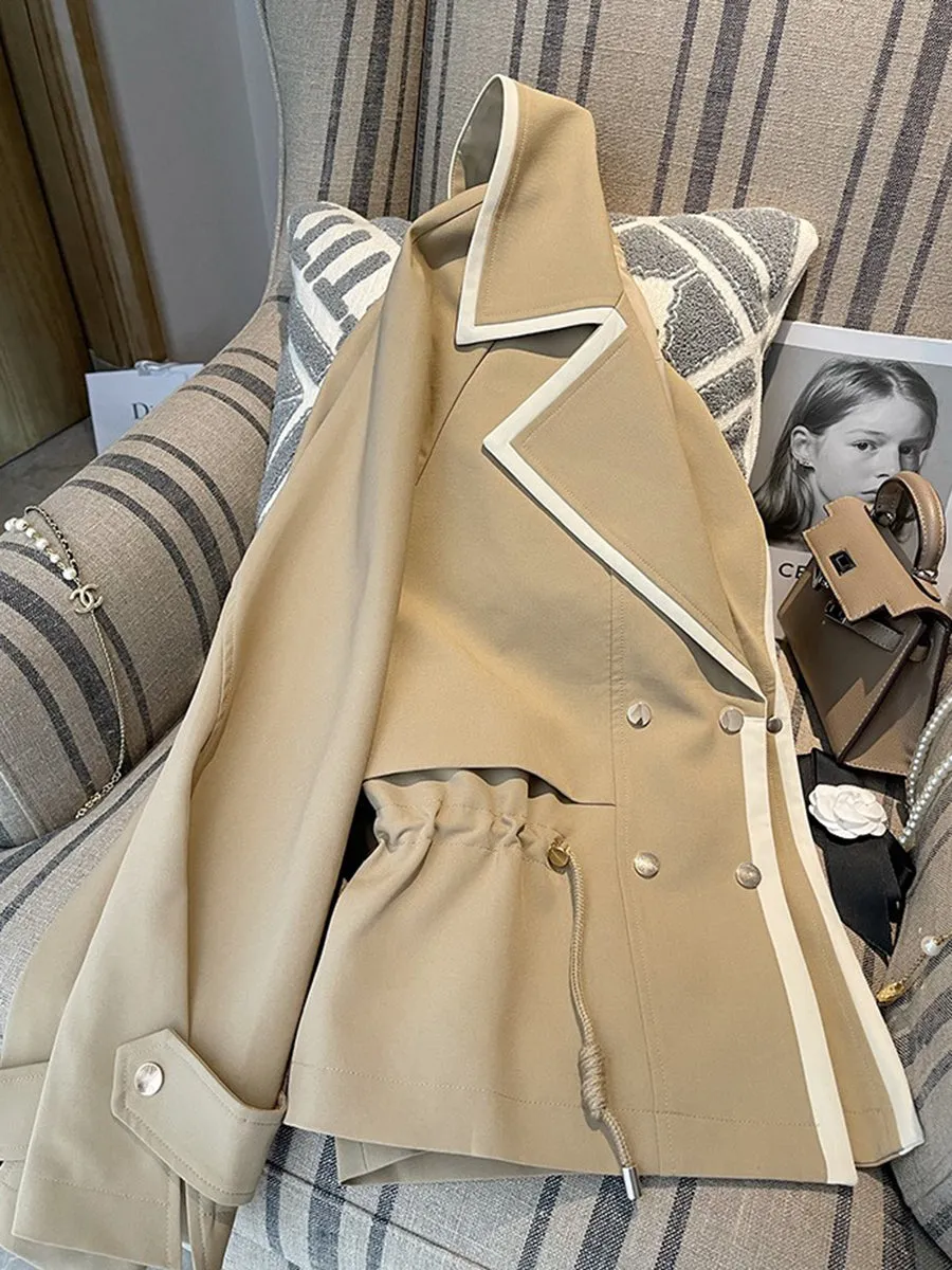 Korean Style Double-breasted Trench Coat