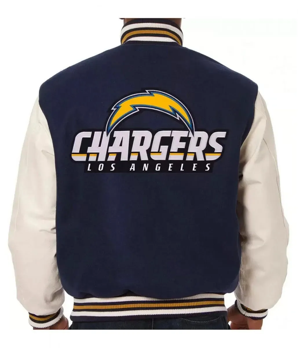 LA Chargers Wool and Leather Jacket For Men and Women