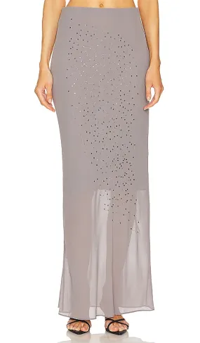 L'Academie by Marianna Estelle Maxi Skirt in Grey