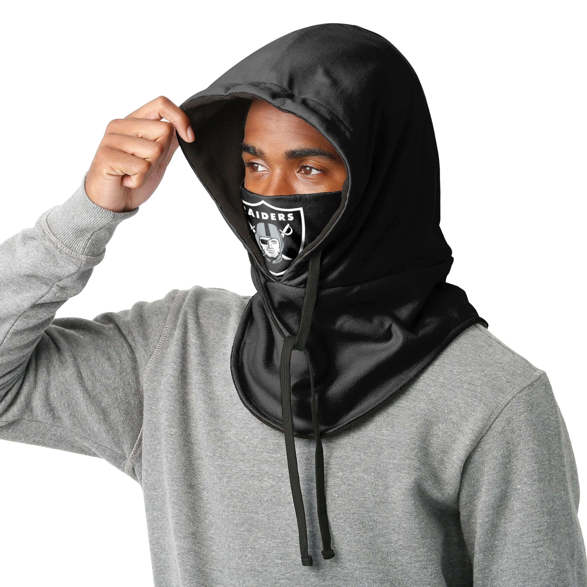 Las Vegas Raiders NFL Black Drawstring Hooded Gaiter