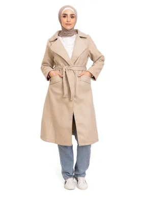 Latte Long Feather Jacket