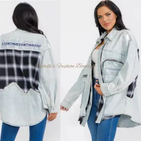 Lite Blue Denium Pocketed Jacket