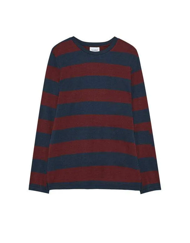 Long-sleeve striped T-shirt