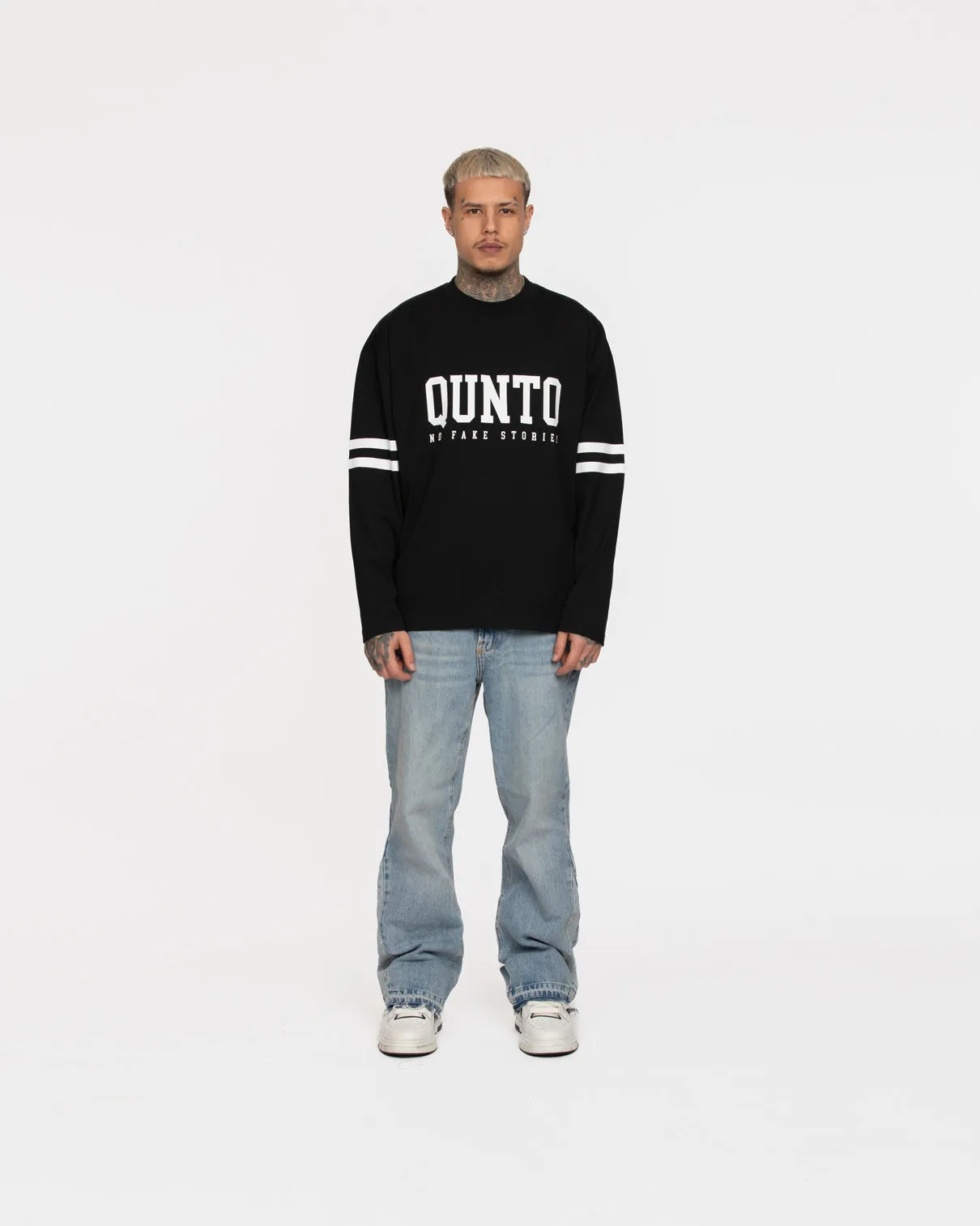 Long Sleeve Stripes Black