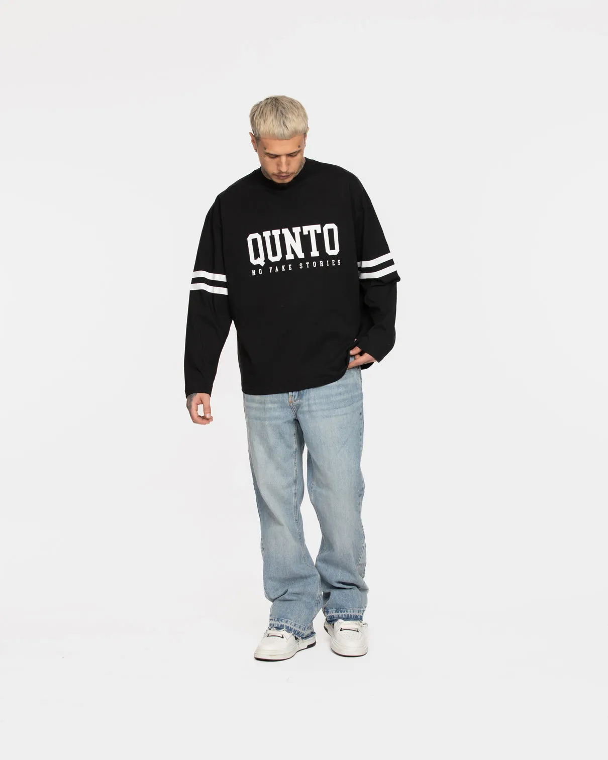 Long Sleeve Stripes Black