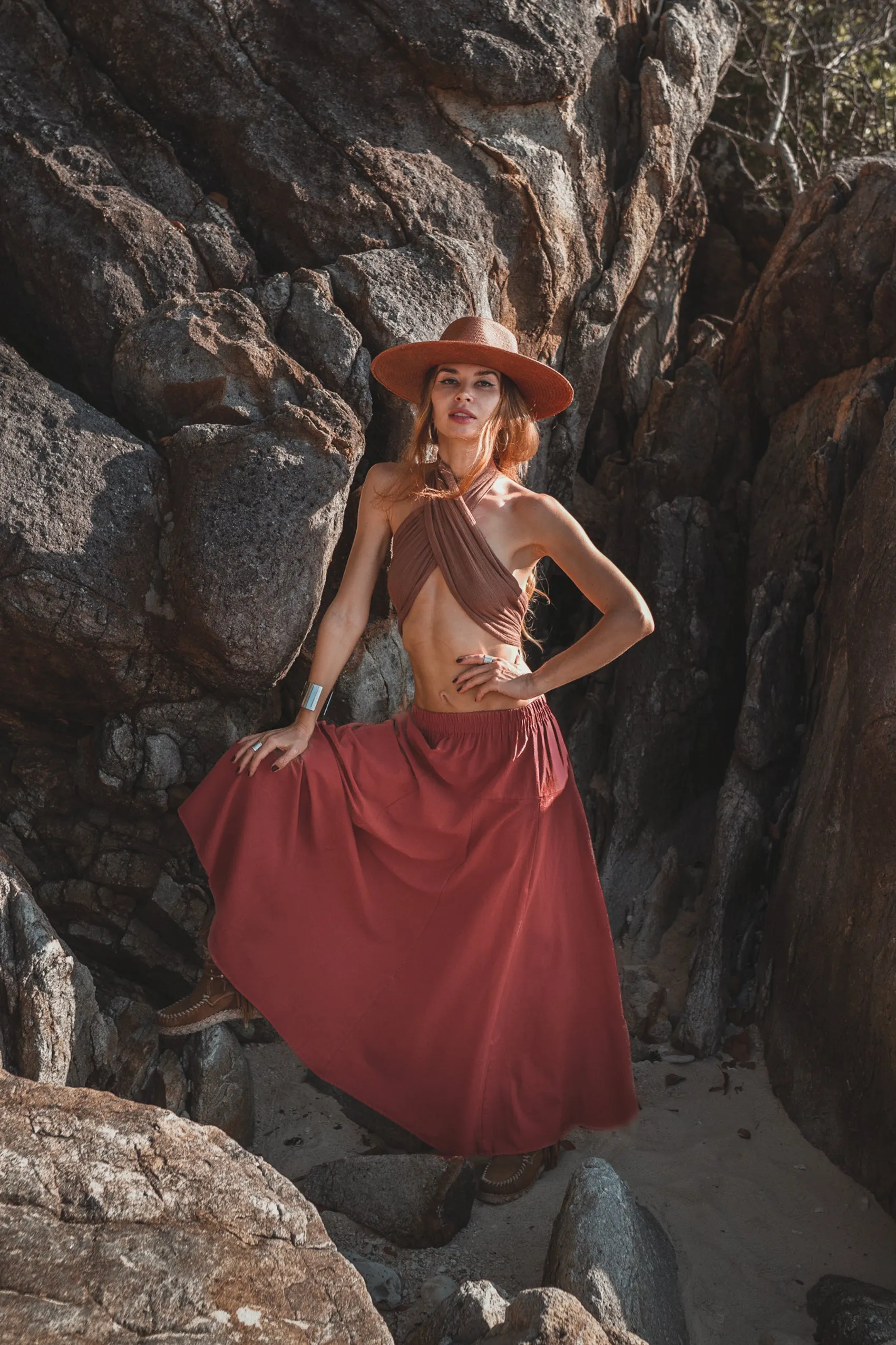 Maxi Skirt Aurora Rust