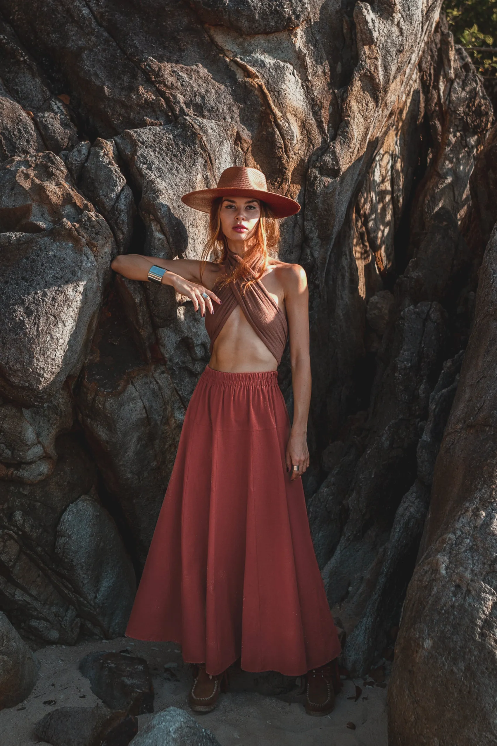 Maxi Skirt Aurora Rust