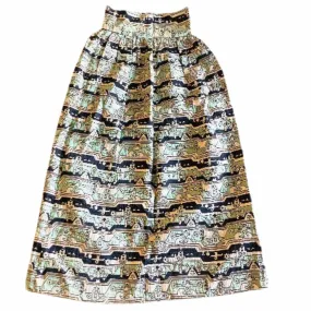 Maxi Skirt Silver Brocade