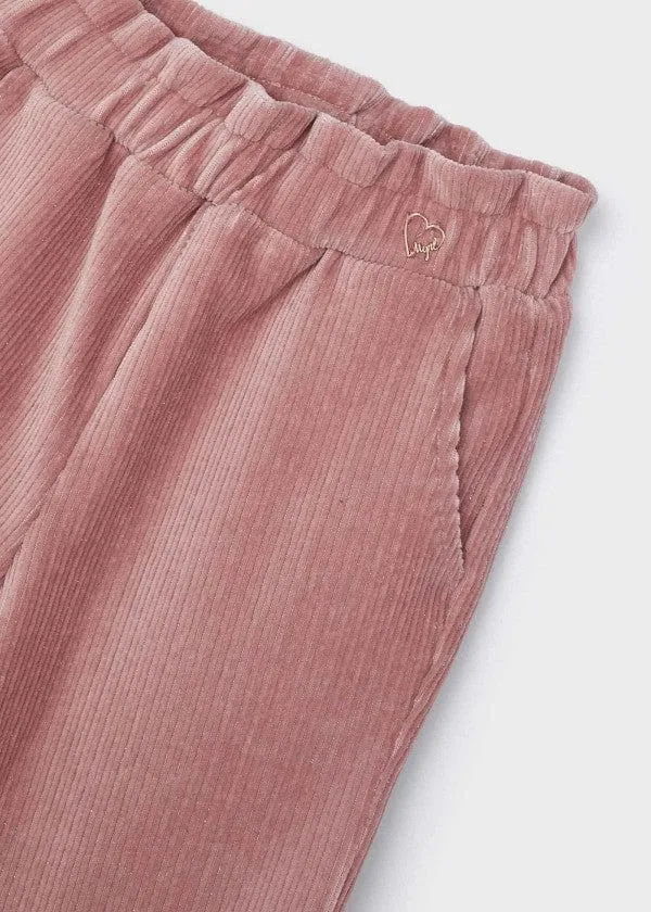 Mayoral Corduroy Flared Pants in Rose