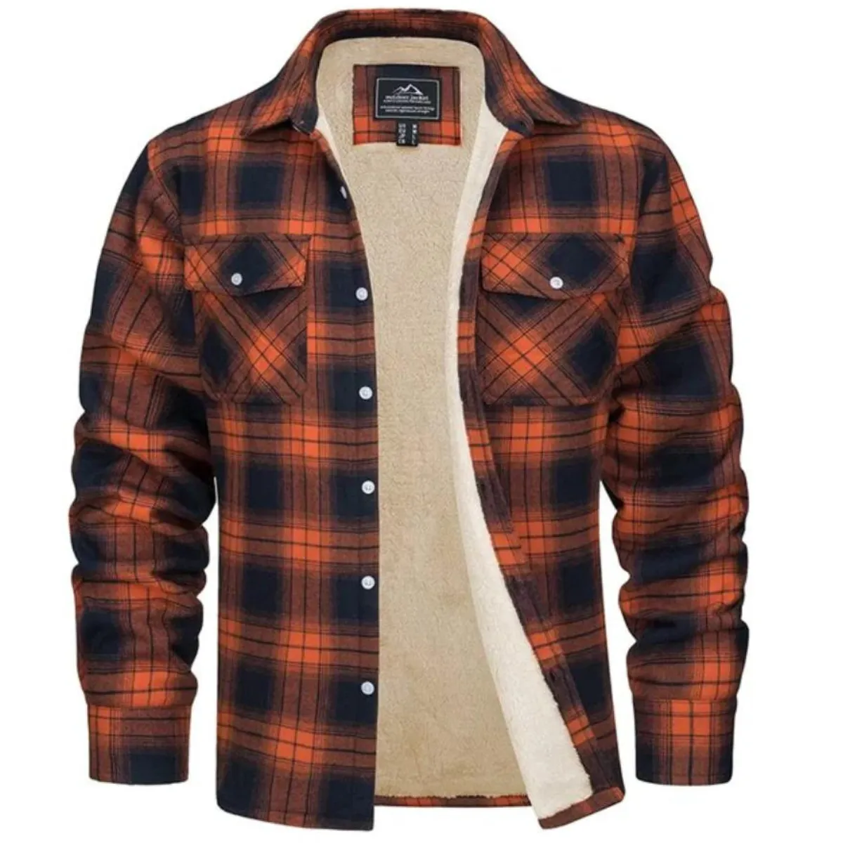Men's Fleece-Lined Plaid Jacket