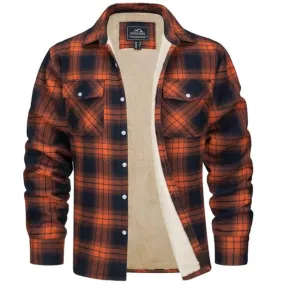 Men's Fleece-Lined Plaid Jacket