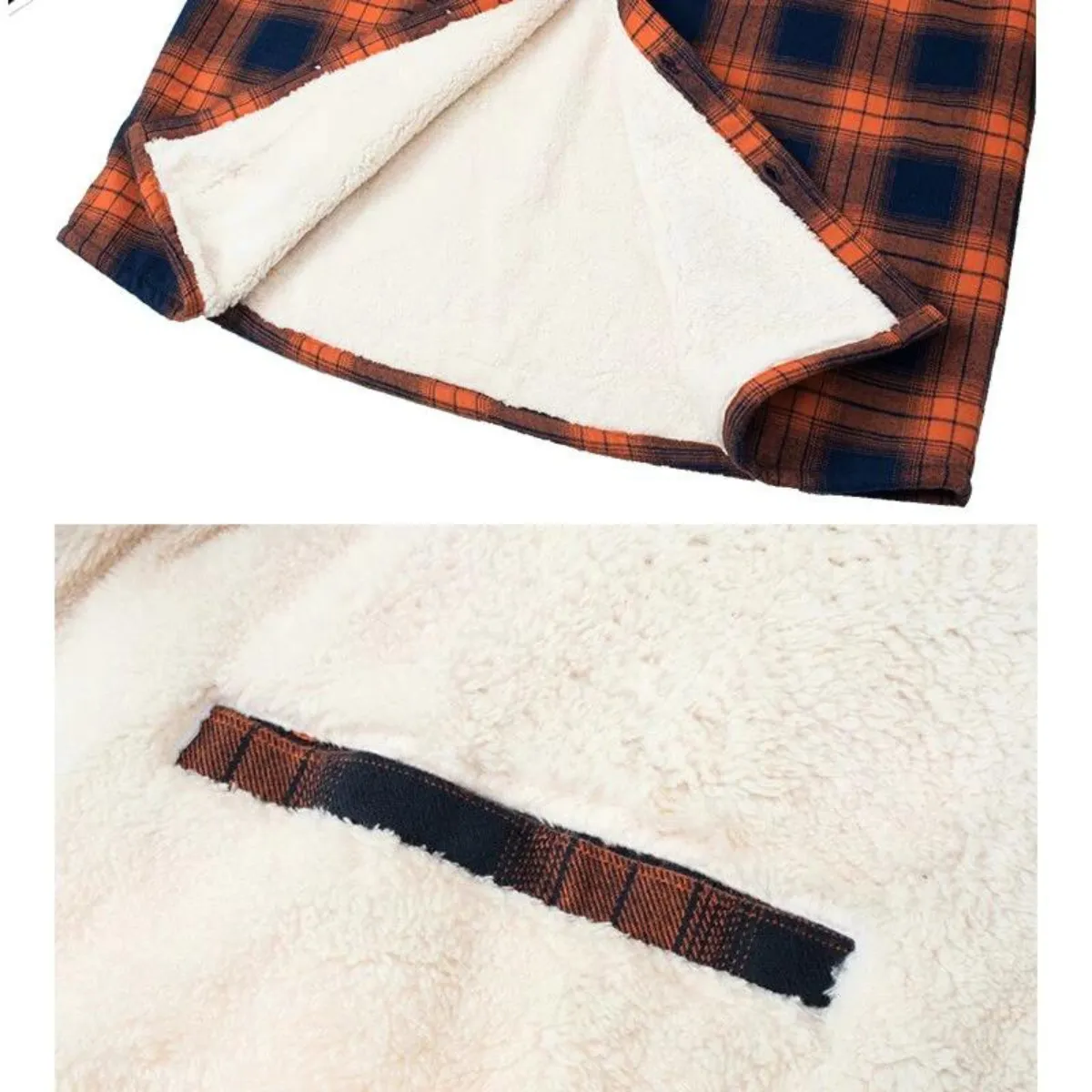 Men's Fleece-Lined Plaid Jacket