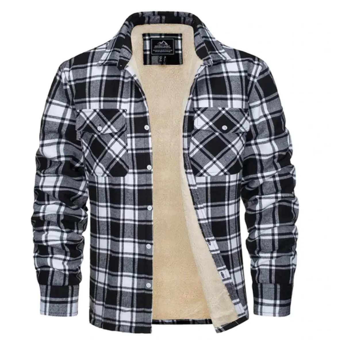 Men's Fleece-Lined Plaid Jacket