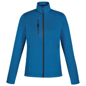 North End Women's Nautical Blue Trace Printed Fleece Jacket