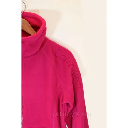 NWT CK CALVIN KLEIN Womens Funnelneck Full Zip Polar Fleece Sweater Jacket S/M/L