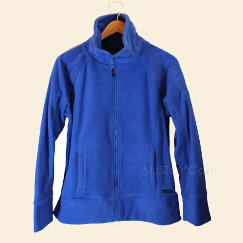 NWT CK CALVIN KLEIN Womens Funnelneck Full Zip Polar Fleece Sweater Jacket S/M/L