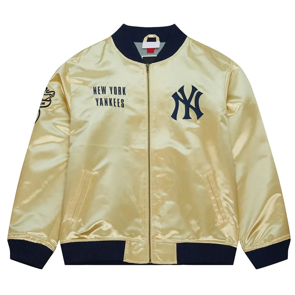 NY Yankees Team OG 2.0 Gold Satin Jacket For Men and Women