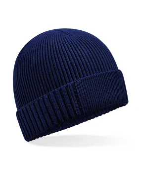 Oxford Navy - Organic cotton engineered patch beanie
