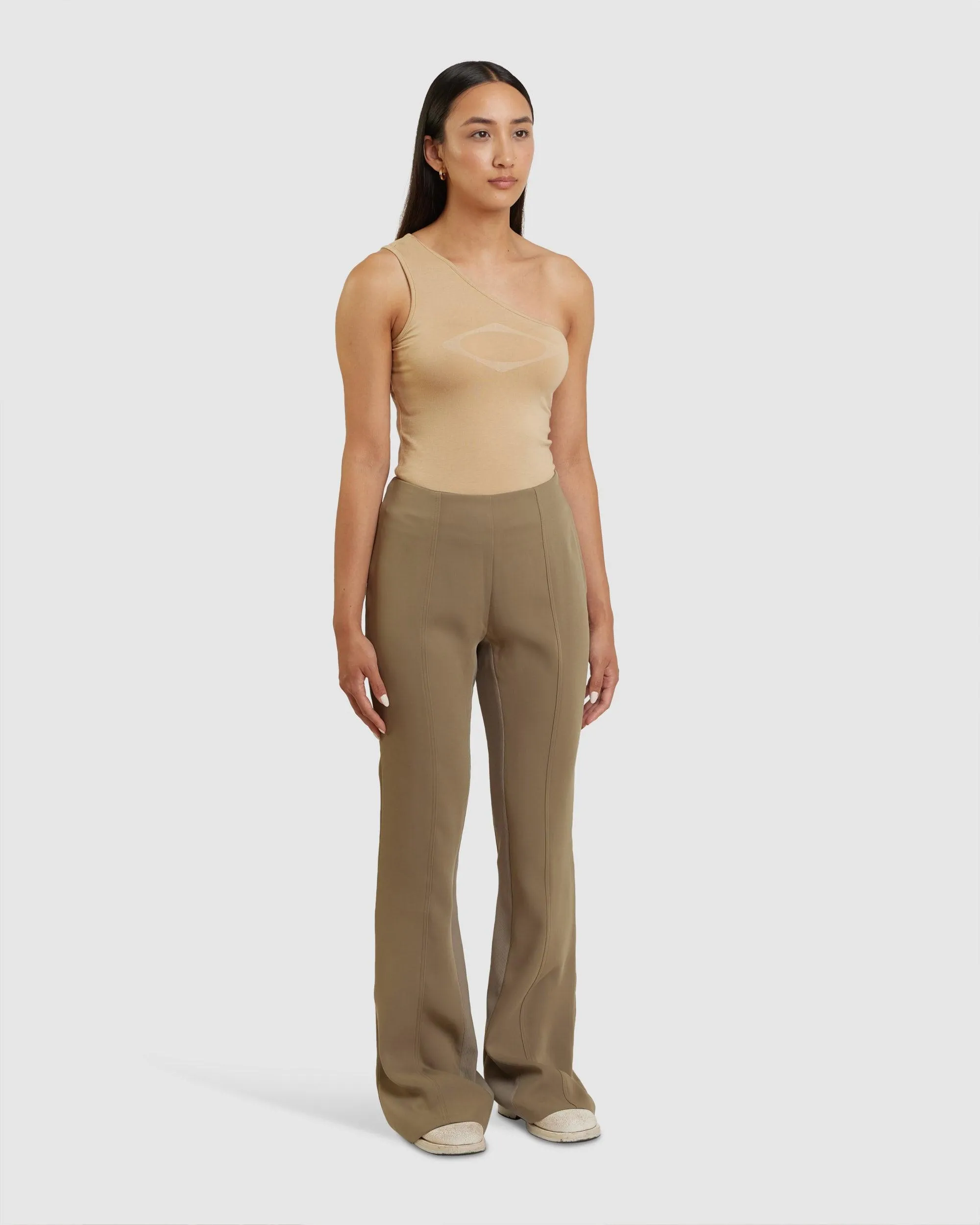 Paneled Flare Pants