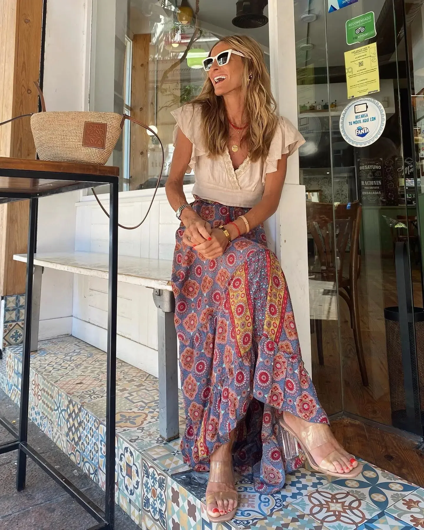 Penelope Floral Printed Maxi Skirt