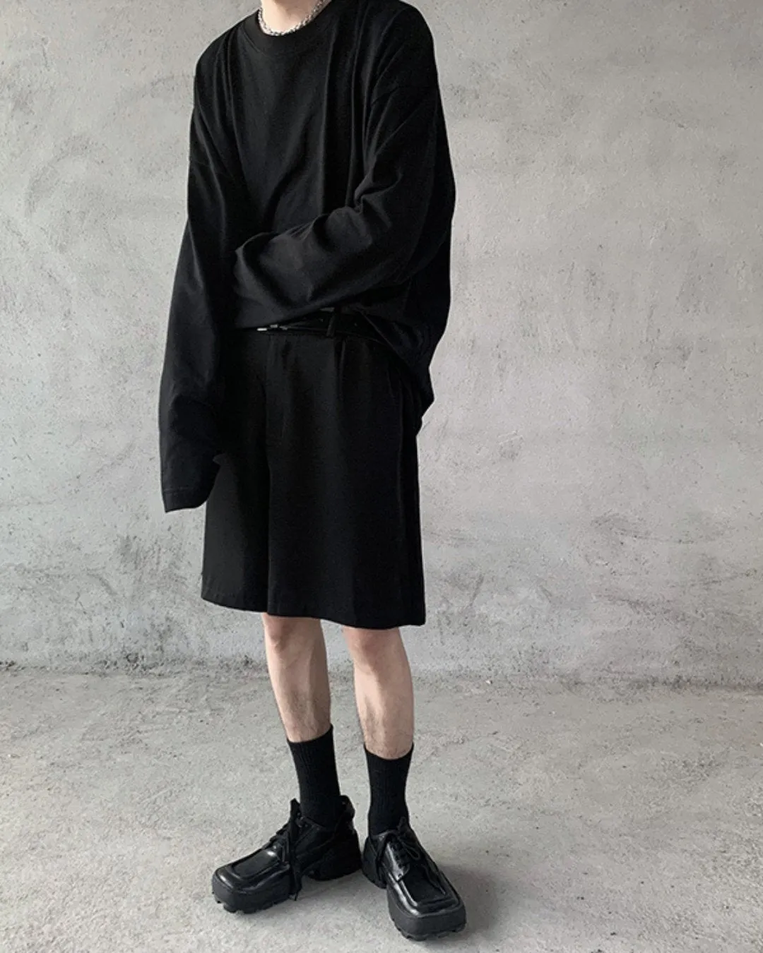 Plain Loose Long Sleeve T-Shirt ASD0043