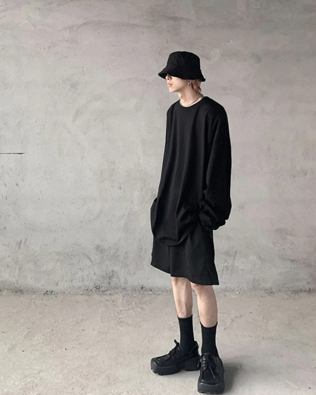 Plain Loose Long Sleeve T-Shirt ASD0043