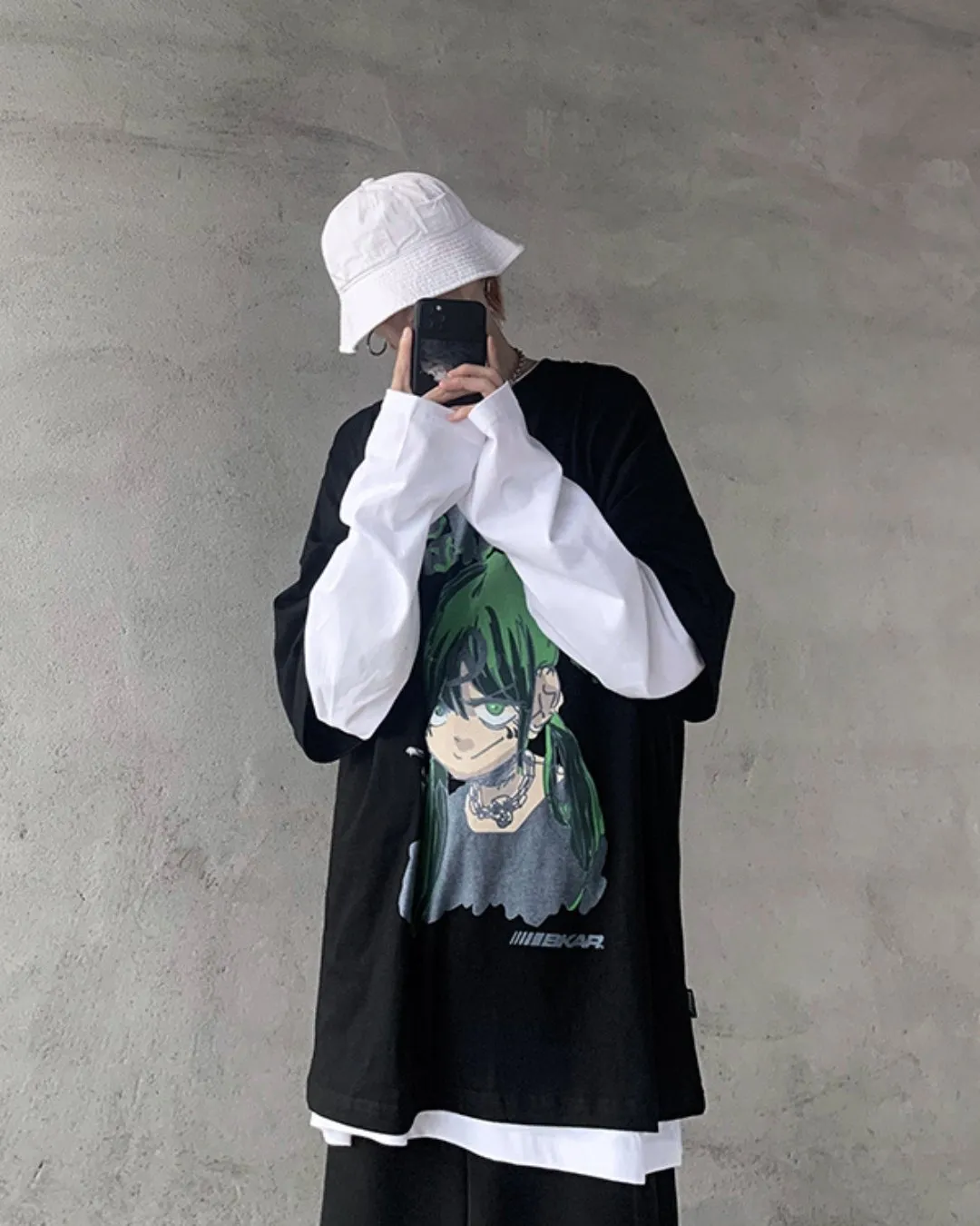 Plain Loose Long Sleeve T-Shirt ASD0043