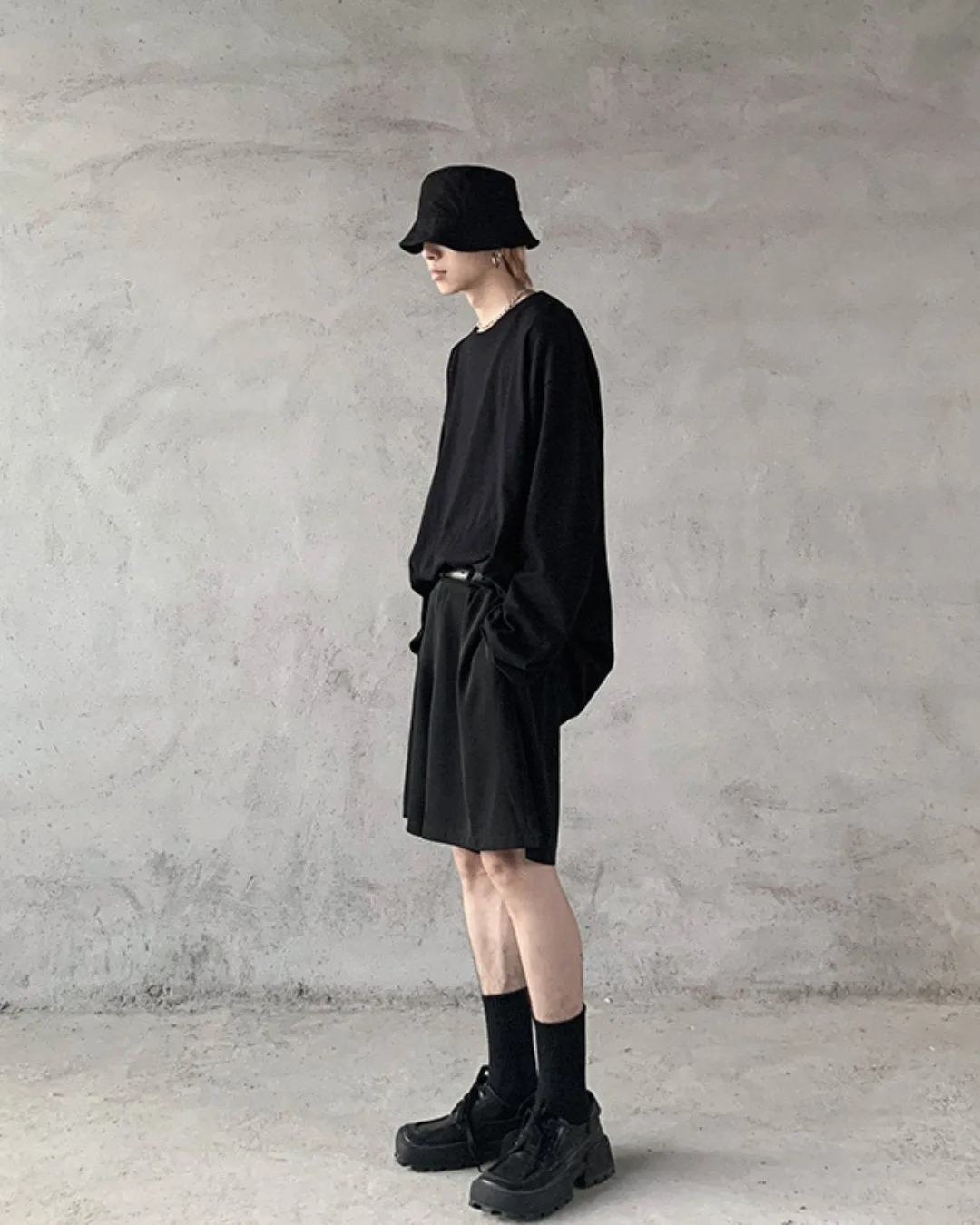 Plain Loose Long Sleeve T-Shirt ASD0043