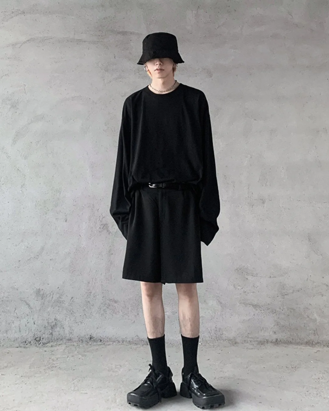 Plain Loose Long Sleeve T-Shirt ASD0043