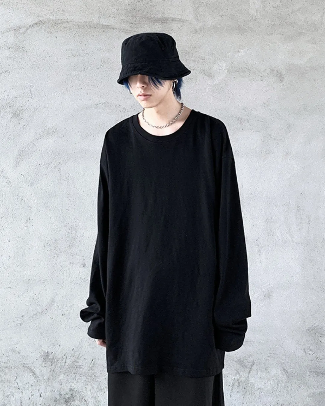 Plain Loose Long Sleeve T-Shirt ASD0043