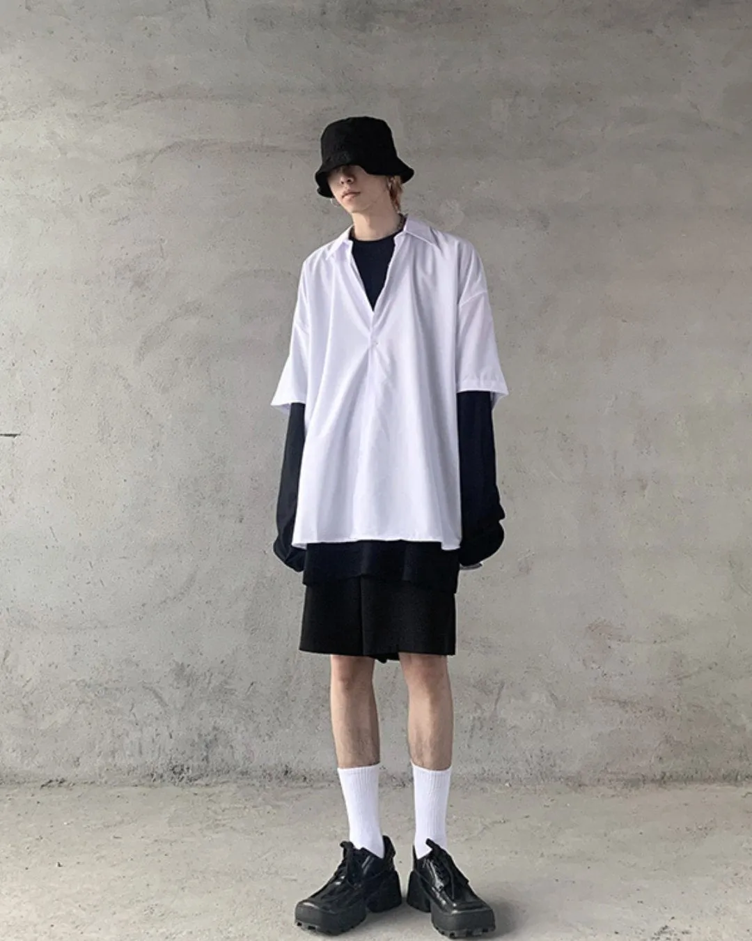 Plain Loose Long Sleeve T-Shirt ASD0043