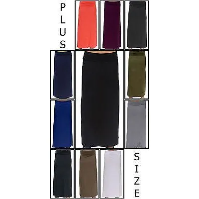 Plus Size Maxi Skirt