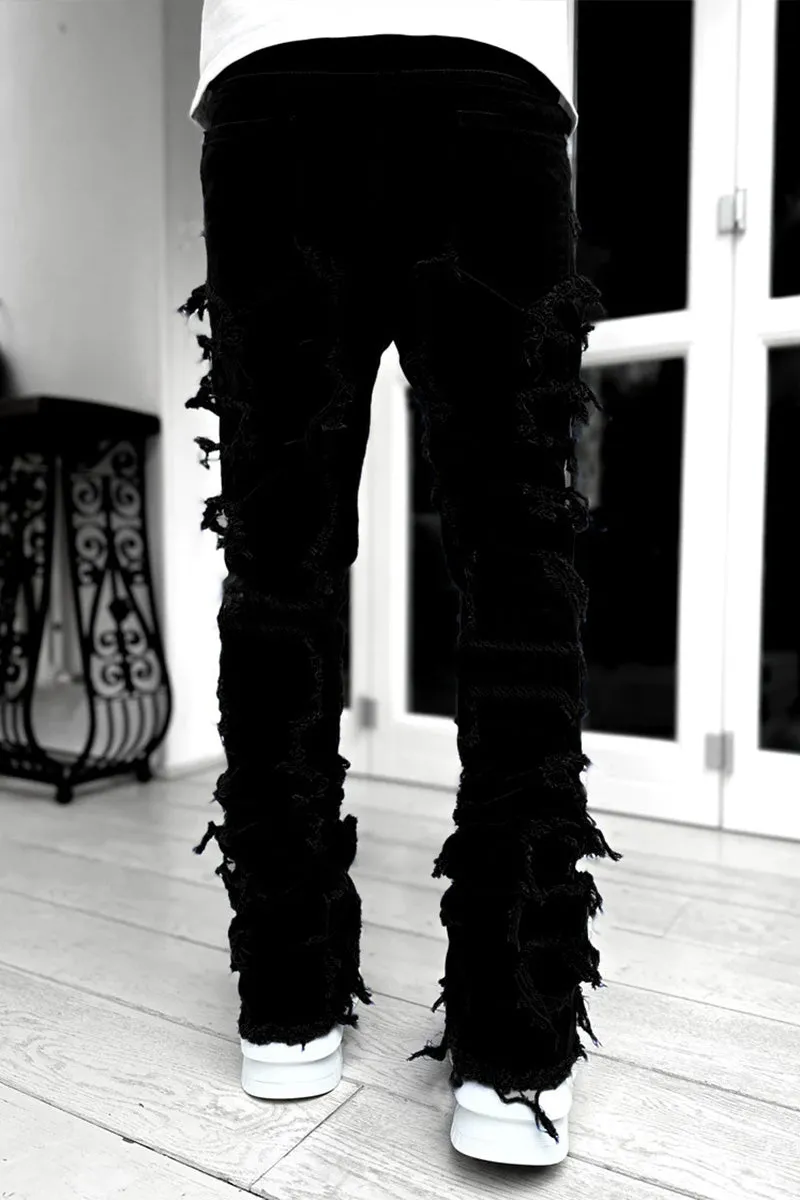 PM0475 Ripped Stretch Denim Jeans