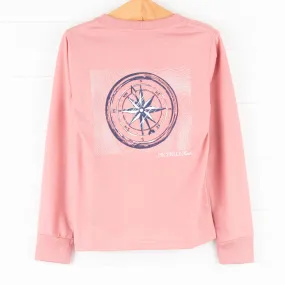 Properly Tied Compass Long Sleeve Shirt, Salmon