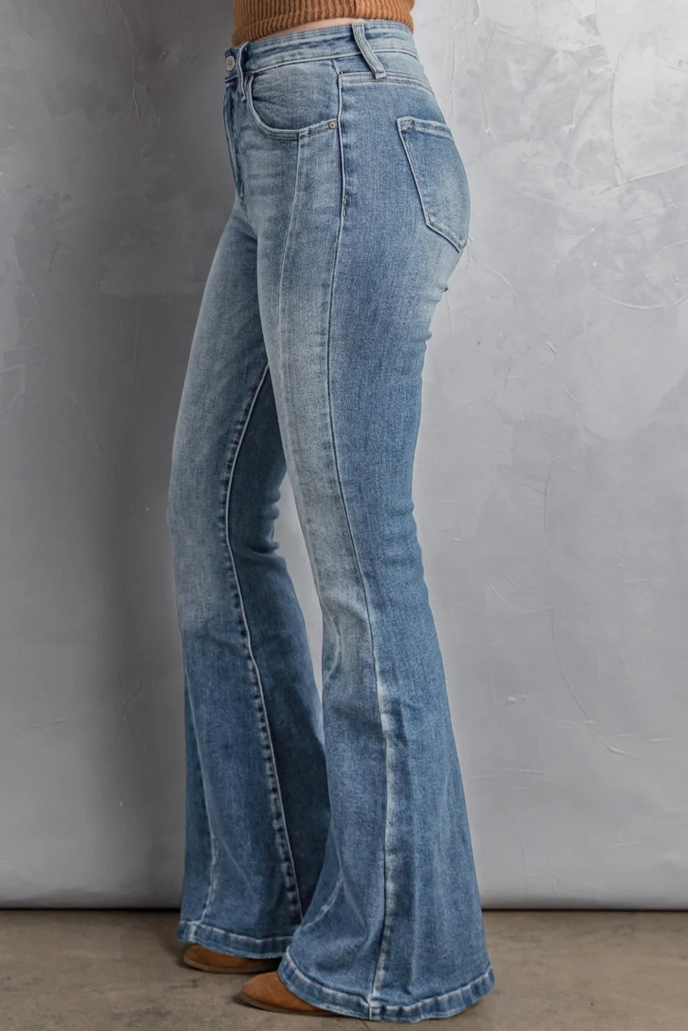 "Buckle Bunny" High Waist Flare Jeans