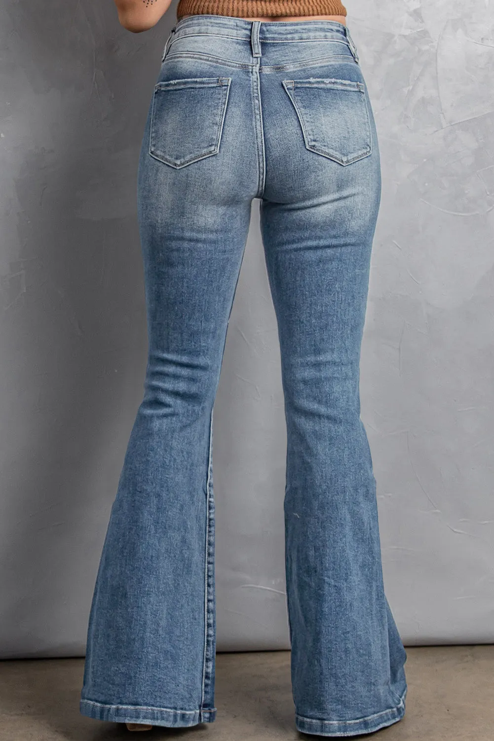 "Buckle Bunny" High Waist Flare Jeans